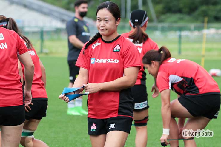 初キャップで先発出場するWTB磯貝美加紗(ながとブルーエンジェルス)