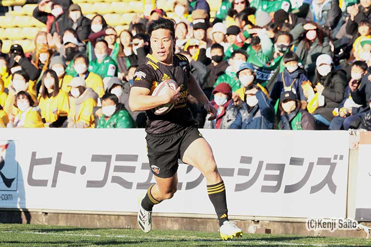 後半開始早々での中野将伍のトライ