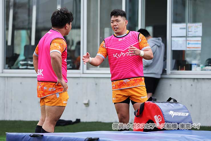 杉本の強み、リーダーシップ。1列の若手選手にとっては頼れる存在。