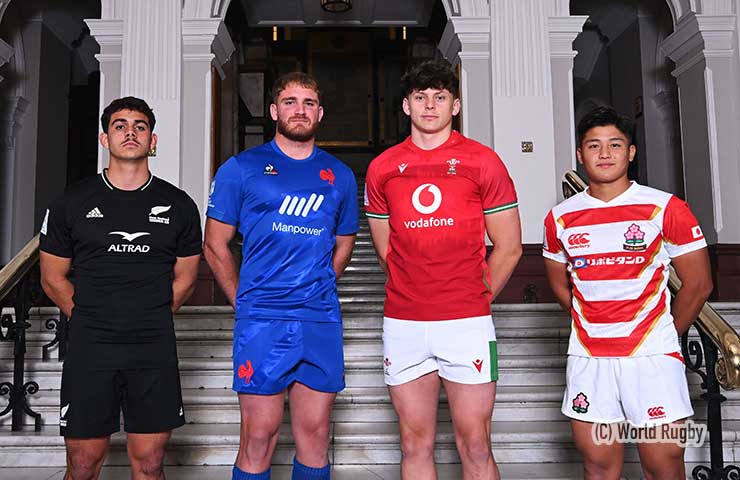 U20日本代表が属するプールA。左から、NZ、フランス、ウェールズ