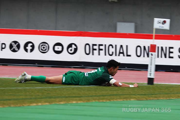 ダイナボアーズSH岩村昂太の先制トライ