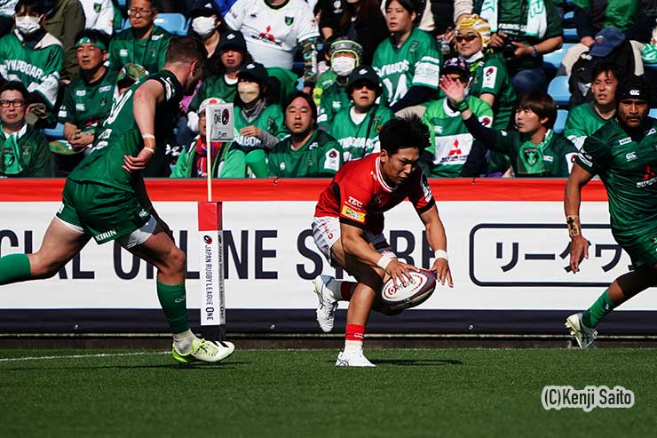 10分・WTB森勇登のトライ