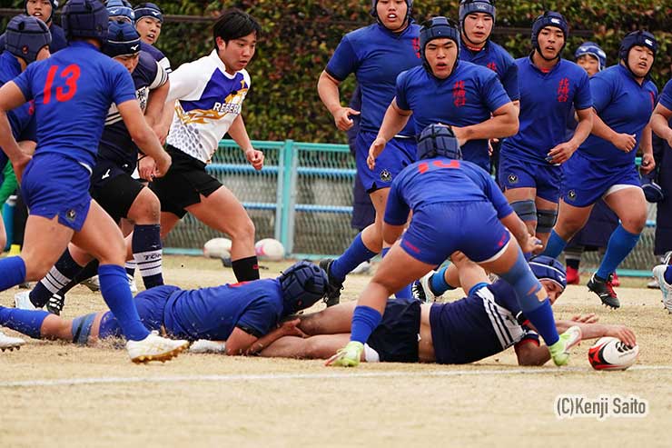 後半、松本のトライ