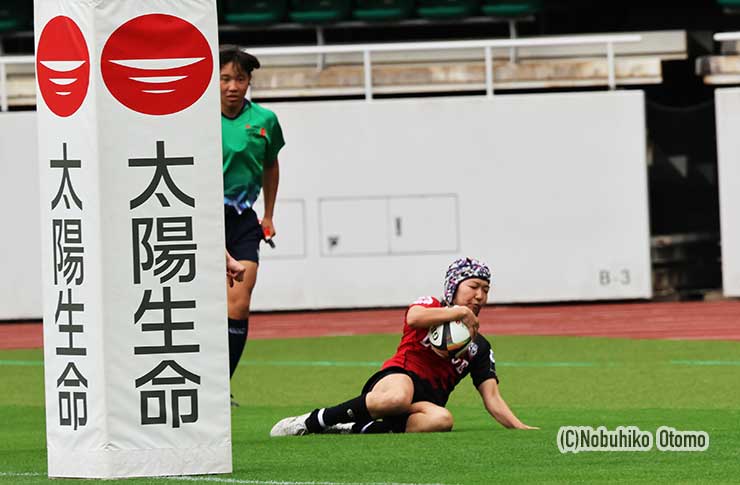 開始2分、ルーヴ佐々木のトライ