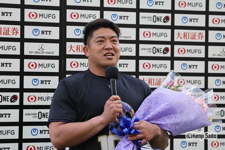 坂手は今シーズン100キャップを果たした