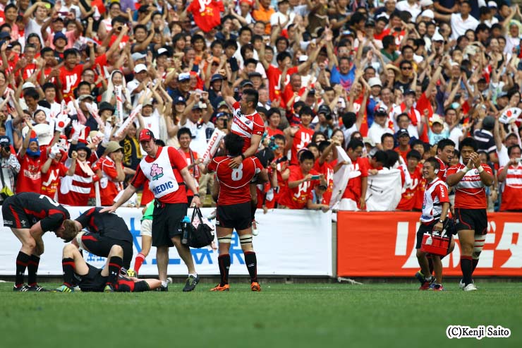 2013年、ウェールズ代表第2戦に勝利したエディージャパン