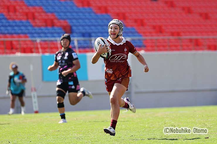 後半ラストプレーで山本侑衣菜がトライ