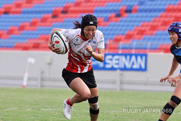 前半8分永田花菜2本目のトライ