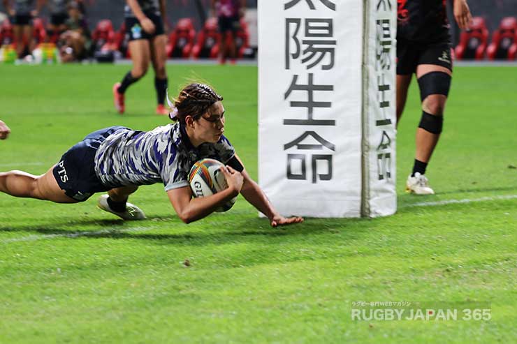 後半6分、黒田美織がトライ