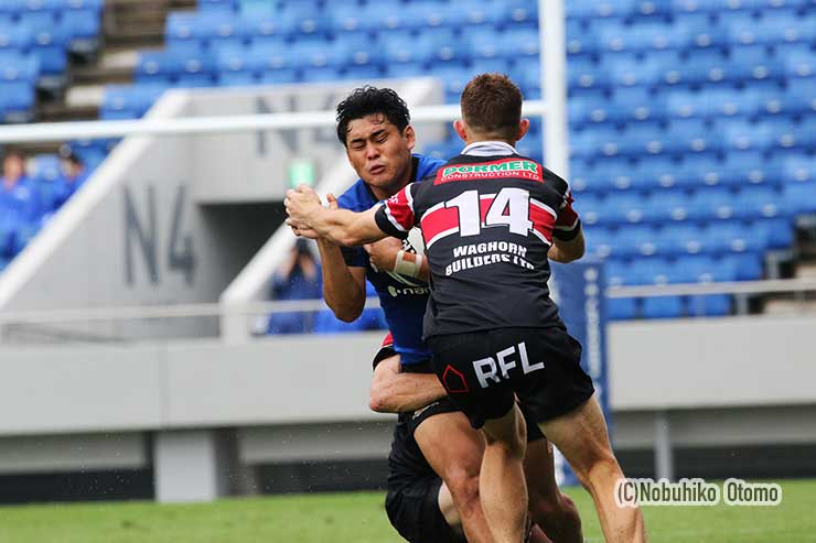 齋藤ゲーム主将は後半はFBでプレー