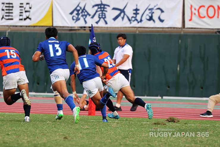 70分WTB桜庭侑大が個人技でブレイク