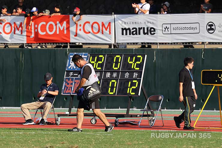 前半のスコアボード