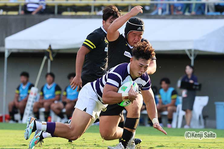 前半35分・平翔大のトライ