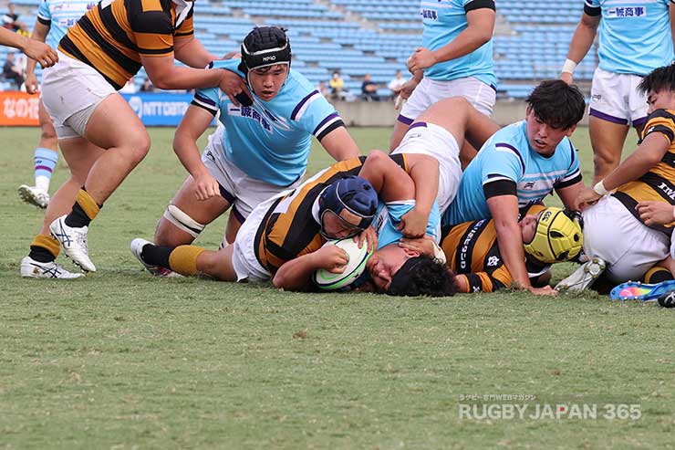 前半33分・茨木海斗のトライで筑波が先制