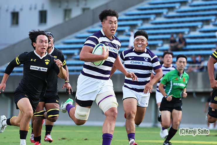 前半37分・物部耀大朗の独走トライ