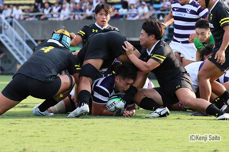 前半27分物部耀大朗のトライ