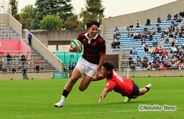 前半6分・服部亮太のトライ