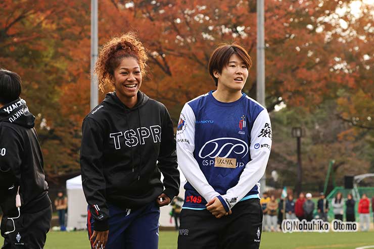 リハビリ中の大竹風美子＆松田凜日も元気にサポートスタッフとして参加