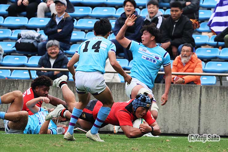 前半37分森山飛翔2本目のトライ