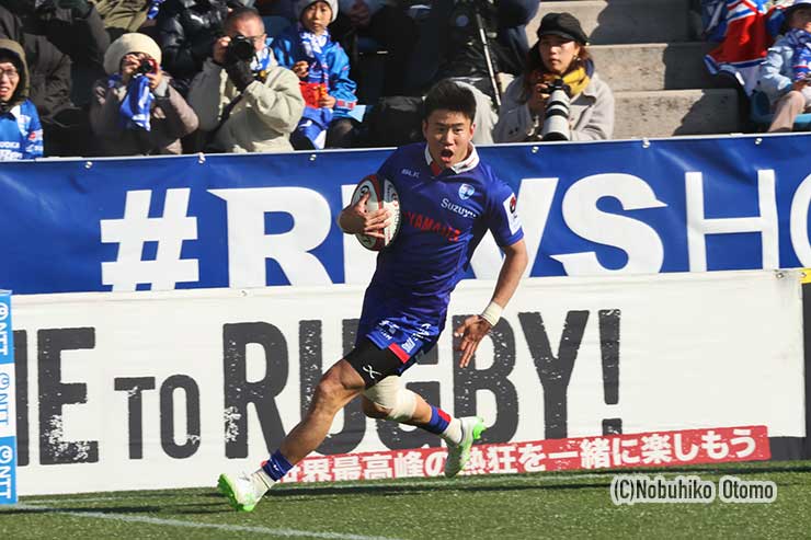 静岡WTB奥村のトライ