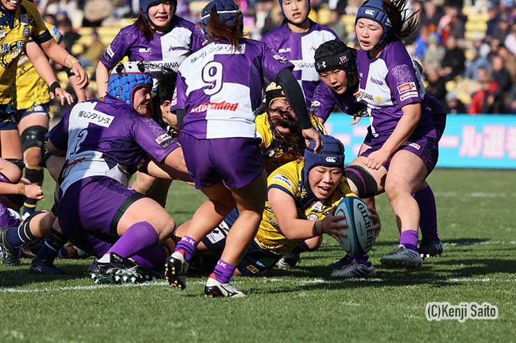 後半24分西村澪の同点トライ