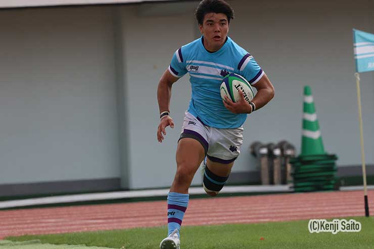 後半、筑波はCTB松島聡、SH鈴村淳史の2トライを返すも及ばず。